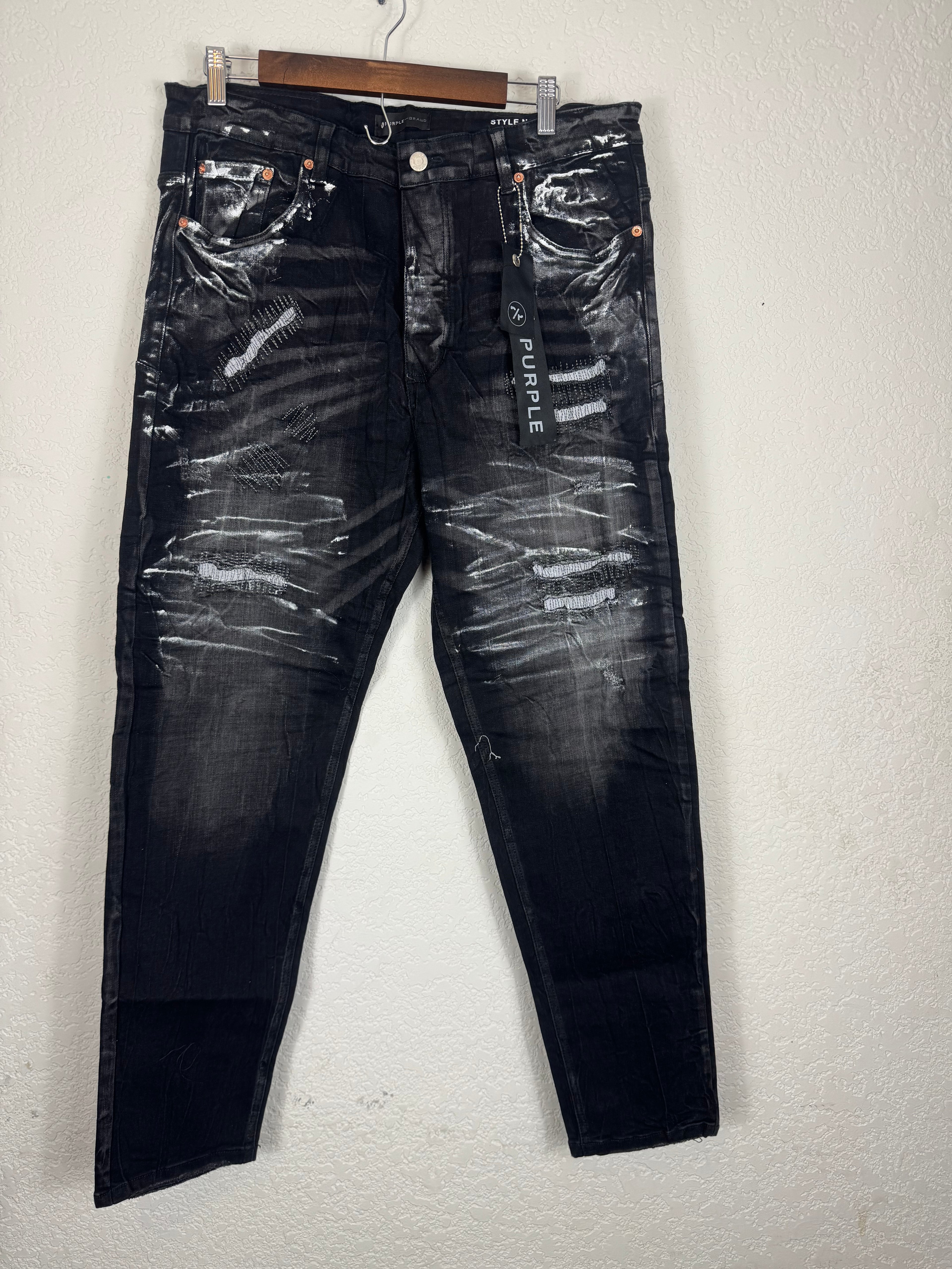 Amiri distressed black denim jeans