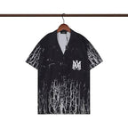 AMIRI crackle print short-sleeve bowling Tee