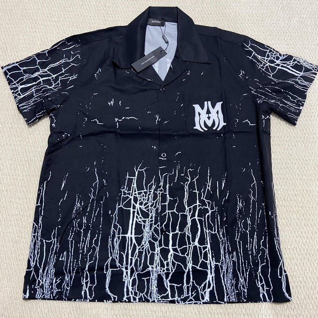 AMIRI crackle print short-sleeve bowling shirt