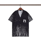 AMIRI crackle print short-sleeve bowling Tee
