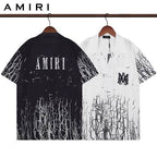 AMIRI crackle print short-sleeve bowling Tee