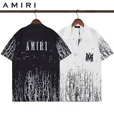 Amiri cracked print button-up Tee