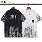 Amiri cracked print button-up Tee