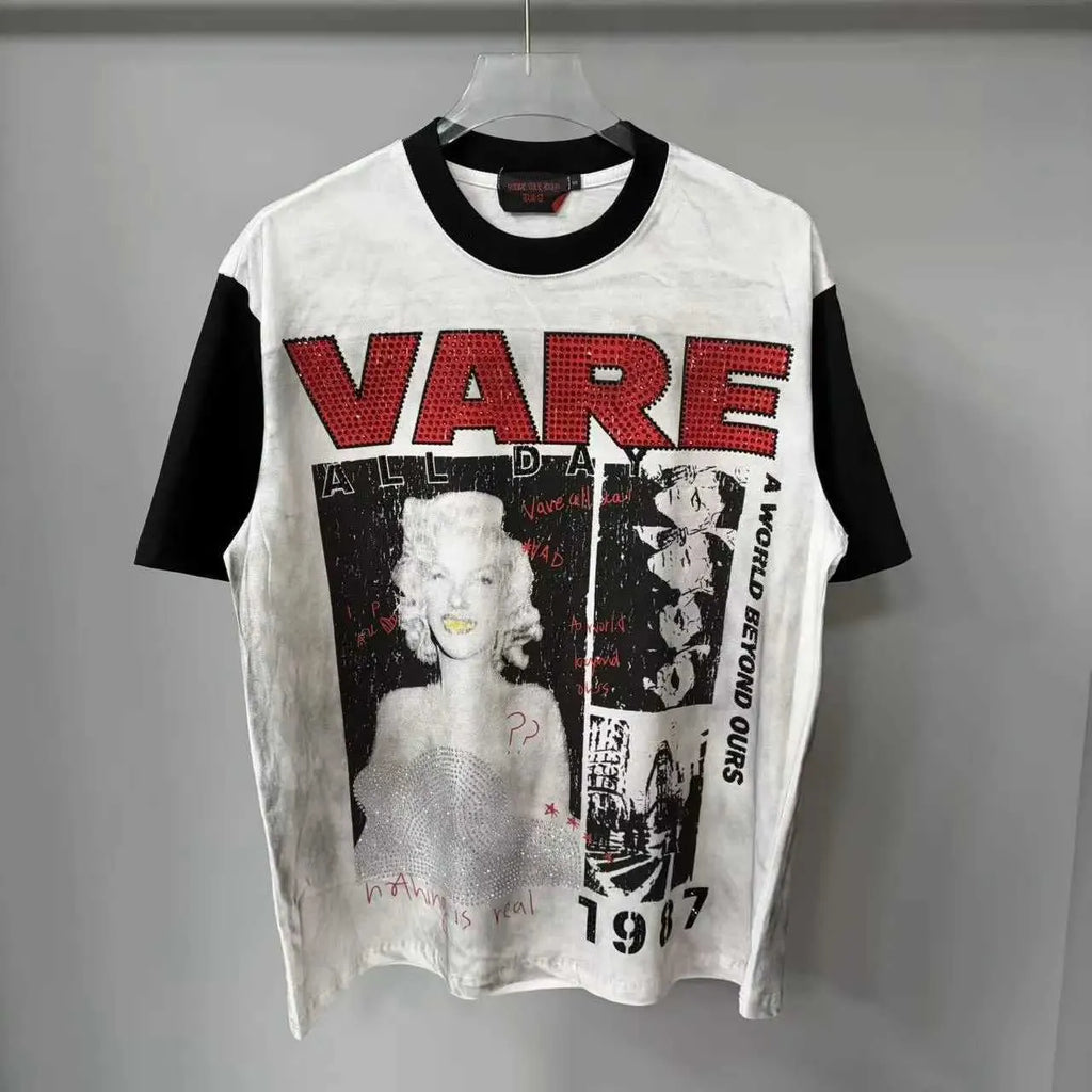 Vare All Day features a graphic of Marilyn Monroe with rhinestone detailing