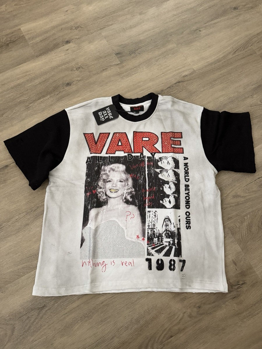 Vare All Day features a graphic of Marilyn Monroe with rhinestone detailing