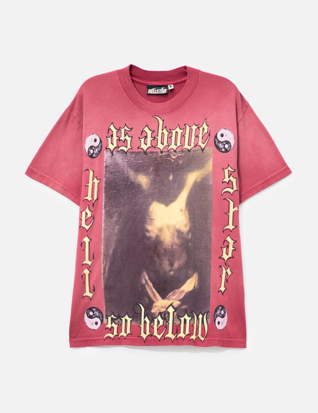 Hellstar "As Above So Below" T-Shirt in Red.