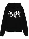 AMIRI Staggered Logo Cotton Hoodie.