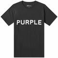Purple Brand Logo Clean Jersey T-Shirt in Black,