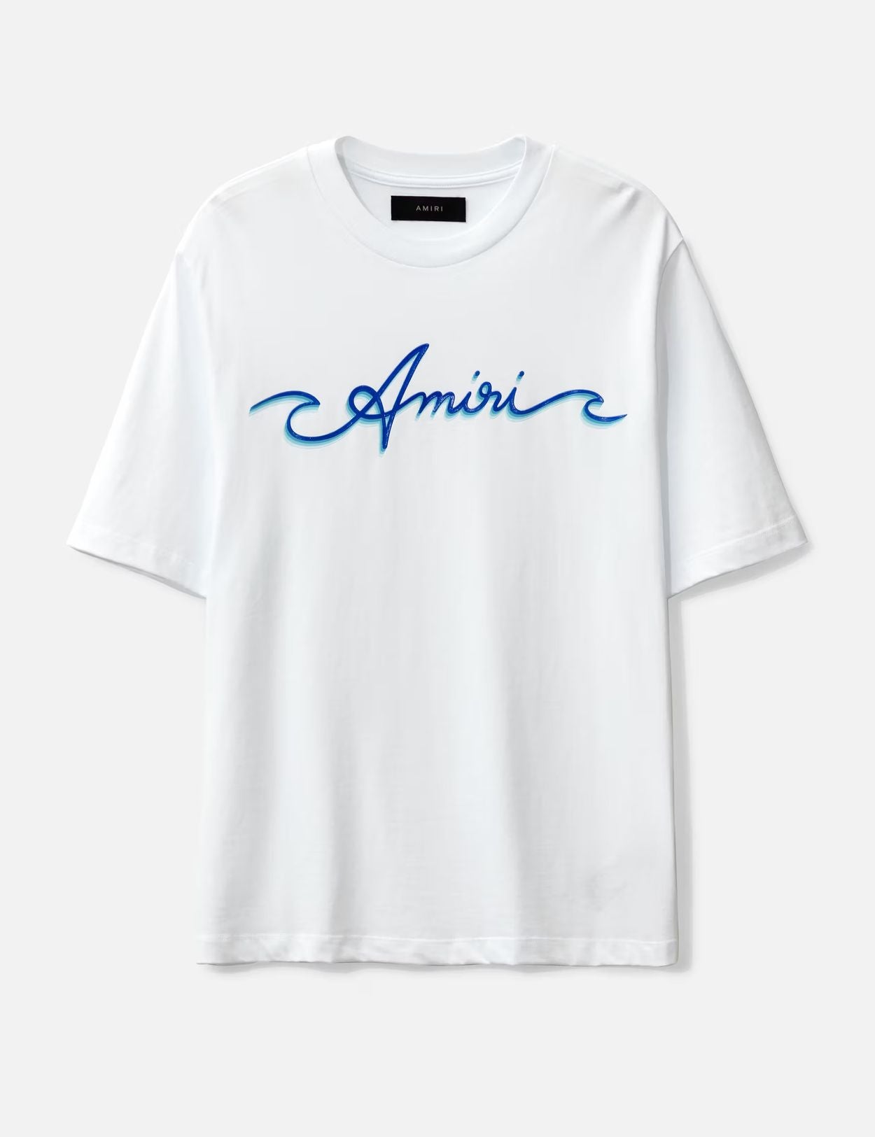 AMIRI Wave Logo-Print Cotton T-Shirt white