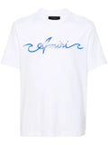AMIRI Wave Logo-Print Cotton T-Shirt white