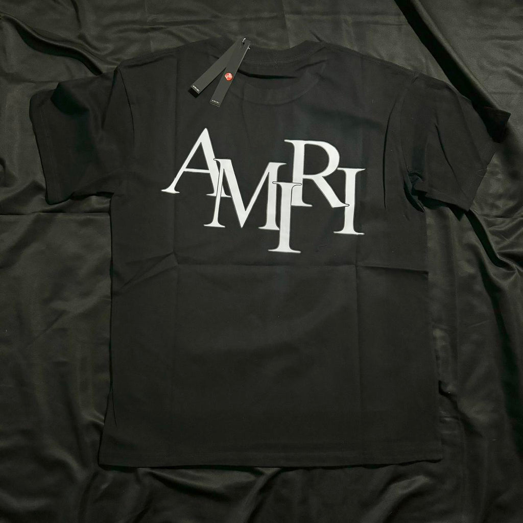 AMIRI Staggered Logo Cotton T-Shirts