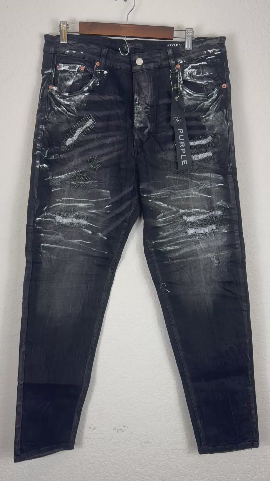 Amiri distressed black denim jeans